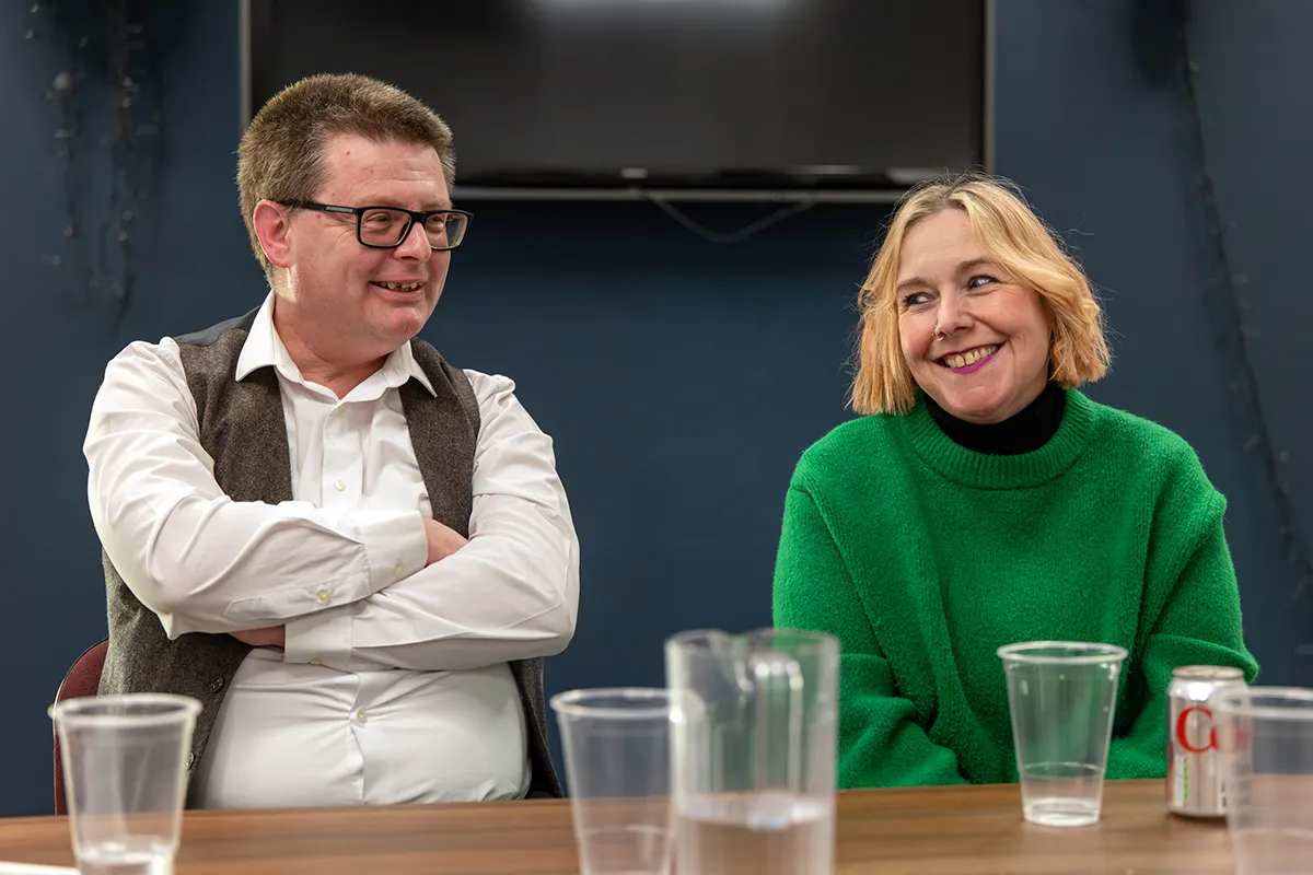 John Baron and Peg Alexander. Image by Bob Smith.