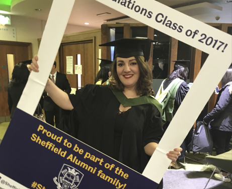 Liana Jacob graduates at the University of Sheffield